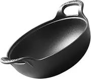 CONGARTENO Cast Iron Saucepan Non Stick Heat Resistant Cooking Pot for Outdoor Camping Home Use Easy to Clean for Soups Stews