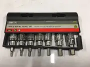 NEW MASTER MECHANIC 7pc SAE HEX BIT SOCKET SET 3/8" DRIVE # 128520