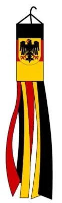 10 x "GERMANY EAGLE" Windsock Super Shiny polyester 5ft wind sock German flag