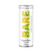 Bare Naked Sparkling Water Lemon Lime 355ml x 24
