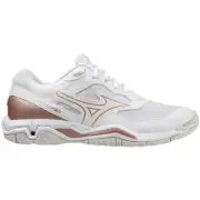 Mizuno | Womens Wave Phantom 3 NB - Netball Shoes (White/Rose)