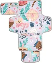 Reusable Baby Changing mat with Tissue Pocket Travel Changing pad for Baby with Built-in Pillow