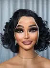 Women Human Hair Front Lace Wig Hair Piece Lace Brazilian Wig