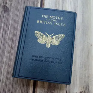 出清特價 古董 絕版 英國 蝴蝶 飛蛾 圖鑑 古書 the moths of the british isles no1