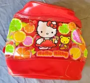 Hello Kitty 1998 Mini Backpack NWT Zipper Fruit Citrus Cherries