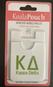 Fraternity/Sorority Koala Pouch Adhesive Mobile Phone Wallet Pocket Kappa Delta