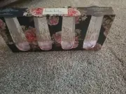 NICOLE MILLER STEMLESS CHAMPAGNE FLUTES PLASTIC 10 OZ SET 4 "Bride SQUAD"