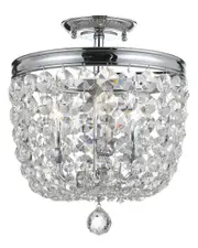 Crystorama 3-Light Archer Flush Mount Swarovski Spectra Crystal