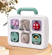 Busy Cube Sensory Toys | Interactive Educational Toys Activity 6-in-1 Sensory Toy | Explore Animal Puzzle Toys Sliding Learning & Girls