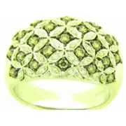 LeVian 14K White Gold Chocolate Diamond 0.81 cts Ring Size 7