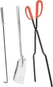 1Set Coal Shovel Fireplace Tools with Fire Poker Tongs Ash Shovel for Home Use for Stoves Grills and Gardening Design for Easy Handling