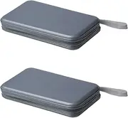 Binxind 2X 80 Disc Album Cd DVD Carry Cover Case Wallet Storage Holder Bag Hard Box - Silver