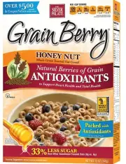 Grain Berry Whole Grain HONEY NUT Toasted Oats Cereal, 12 Ounce
