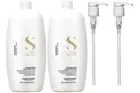 ALFAPARF SEMI DI LINO DIAMOND ILLUMINATING SHAMPOO 1 L & CONDITIONER 1 L PUMPS