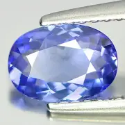 Certified Violetish Blue Tanzanite 0.91 Ct. Clean Oval Shape Natural Gemstone