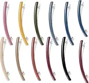 French Barrette Hair Clips, 12Pcs French Hair Barrette Clip for Women Girls, French Hair Clips Oval French Barrette Flat Claw Clips,Women Flat Against Head Hair Styling Clip,Flat Matte French Barrette