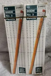 6 (12pks) Vintage Dixon 14402 No 2 HB Real Wood Pencils NEW OLD STOCK