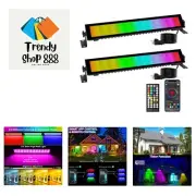 LED Stage Wash Light Bar - 2Pack 48W RGB Wall Washer DJ Light Bar Waterproof...
