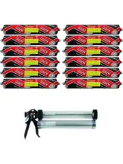 Soudal Multibond SMX25 Flex & Seal Sealant White 600ml 12 Pack + Gun Kit