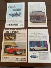1961 CHEVROLET Vintage Print Ad Biscayne Impala Sedan Brookwood Station Wagon +