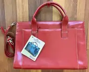 New w/Tags Expandable COMPU CASE Briefcase Laptop Computer Bag Tote BURGUNDY RED