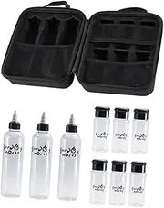 Oshhni 9x Camping Spice Jars Bottles with Organizer Bag Empty Cans Condiments Containers Portable for Outdoor Picnic Travel Barbecue