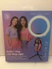 Dixie & Charli Selfie / Vlog LED RING LIGHT w Table Stand & Wired Remote NIB