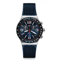 在飛比找Yahoo奇摩購物中心優惠-Swatch 金屬系列 BLUE GRID 藍色秩序