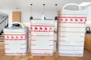 IN-N-OUT BURGER Retro 3 Piece Collectible CERAMIC CANISTER SET Lids And Canister