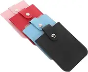 [MUELODSIC] Small Slim Portable Card Holder Fake Leather Business Card Organizer Pull Out Design Credit Wallet for Men