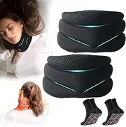 Vitavix Neck Support, 2025 New Vitavix Neck Support for Snoring, Never Snore Again, NeckSupport Brace for Sleeping, Adjustable Soft Foam NeckBrace Cervical Collar (2Pcs)
