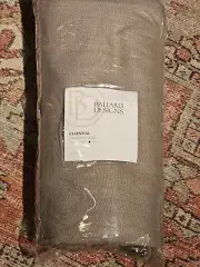 Ballard Designs Lined Drapery Panel 50"x108" Linen In Gray