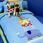 ON SAFARI Cotton 3pc DOUBLE Quilt Cover Set by HICCUPS FOR KIDS RRP $110