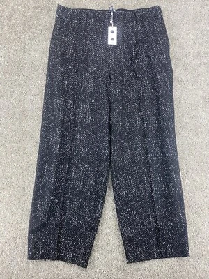 NWT Spanx Ponte Barrel Leg Pant Herringbone Black Womens XL
