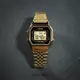 女錶 CASIO 卡西歐 時尚經典 金黑 黑圈 金錶 碼錶 電子錶 數字顯示 不銹鋼錶帶【LA680WGA-1】