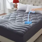 King Size Mattress Pad Waterproof, Cooling Mattress Topper Noiseless, Leak Pr...