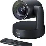 Logitech Rally 4K Premium PTZ Color Camera Video Audio Conferencing Automatic Control Pan/Tilt 15X HD Zoom 13 Megapixe