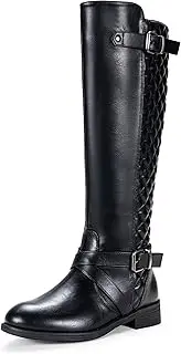 [JEOSSY] Women's 50 Knee High Riding Boots Metal Buckle Calf Boot