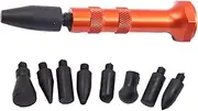 2 Auto Dent Repair Tool | Dent Repair Kit | Metal Tap Down with 9 Heads Tips, Rubber Hammer Bulge Repair Auto Body High Point Fix Kits Main-au