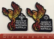 Scouts / Guides of the World United with Australia Badges - Bushfire Appeal
