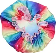 DRESSOOS Shower Cap Shower Hats for Women Shower Supply Double-layer Bath Cap Adults Shower Hats Women Bonnets Bathing Caps Bath Hair Cover Hat for Hair Drying Breathable Hair Caps Bath Hat