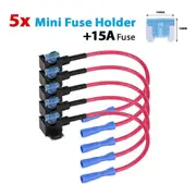 5PCS Add A Circuit Fuse Tap Car Micro Blade Fuse Box Holder 12V