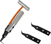Windshield removal tool Broach set Broach blade Windshield tool hook knife glass glue broach blade Easy to carry(D)