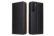 For Samsung Galaxy S22+ Plus Case Leather Flip Wallet Folio Cover Black