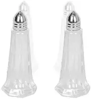 Salt and Pepper Shakers 1 Oz, Tall Silver Cap, Glass Mini Kitchen Utensil 12 Pc