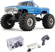 WOWRC FMS 1/24 Smasher Monster RC Crawlers - FCX24 RC Truck 8km/h 2 Speed Transmission for Adults, 2.4Ghz Remote Control Car RTR with USB Charger, Blue