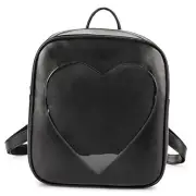 Ita Bag Backpack Heart Shaped Pins Display Backpack Black