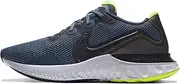 [Nike] Men's Renew Run Shoe, Black/Total Orange-Particle Gray-White