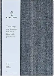 Collins Edge Ruled Notebook, Size A5, Grey