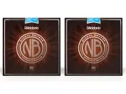 2-Pack D'Addario NB1253 Nickel Bronze Light Acoustic Guitar Strings .12-.53